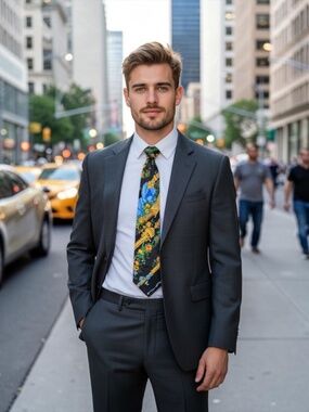 Vintage GIANNI VERSACE Couture Gold Floral Baroque Armonie All Silk Tie 90s